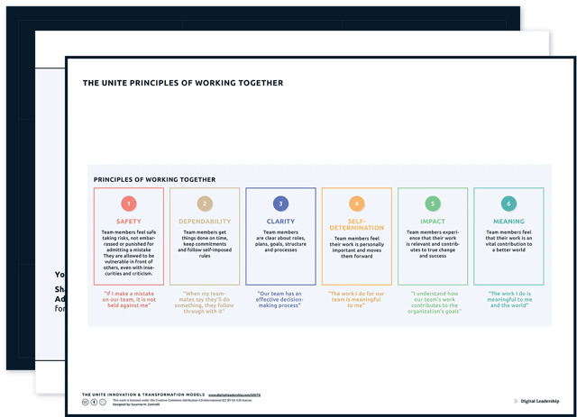 The UNITE Principles of successful teams — download package
